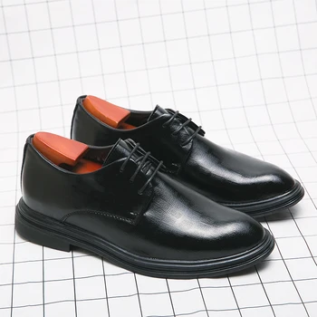 Nove Muške modeliranje cipele sa liftom od 6 cm, Gospodo Oxfords, Elegantne Službene Cipele, Office, Pojačava Rast, Casual Moda Muške Cipele na Platformu