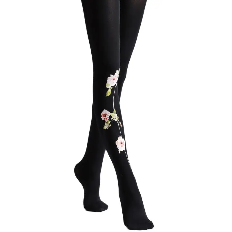 Poredak Ženske hulahopke kineski stil serije lotos cvijet tiskane termo  čarape čarape zimske ženske fonda lolita hulahopke > Ženske čarape i  чулочно-носочные proizvoda \