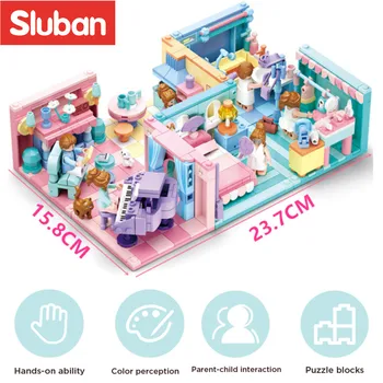 Sluban je Gradbeni blok igračke Mini obrta 6 U 1 B0757 Igre kuća za djevojčice kompatibilan s vodećim markama 6 kom. u setu