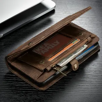 Torbica-novčanik CaseMe Za Samsung Galaxy Note 9 od Luksuznih prave kože s multi-funkcionalni štanda na munje 2 u 1, Sklopivi Kožna Torbica Note9