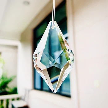 2 KOMADA 3D Strelica Kristal Privjesak Граненая Prizma je Lovac Sunca Luster Duga Prozirni Sjajni Dijelovi Stropa Vjenčanje Viseći Ukras