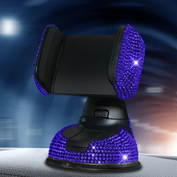 Bling Gorski Kristal Auto Držač Telefona Navigacijski Nosač Luksuzni Crystal Dijamant Auto Kontrolna Ploča Telefon ima GPS Navigaciju Stalak je Gubitnik