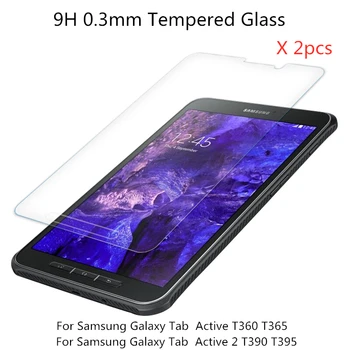 2 komada 0,3 mm 9H Kaljeno Staklo ekrana Zaštitna Za Samsung Galaxy Tab Active T360 T365 Active 2 T395 T390 Zaštitna Folija