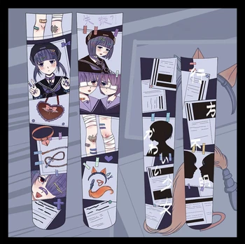Japanski Dvodimenzionalne čarape iznad koljena u stilu anime харадзюку, 