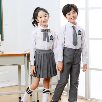 Japanski Školske uniforme za Učenike osnovnih Škola Jk za Djecu, Setove za Dječake I Djevojčice, Košulje, Suknje, hlače, Kratke Hlače, Čarape s Kravatom, Crna, Siva, Tamno plava