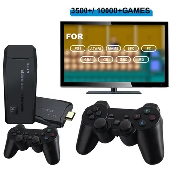 Konzola za video igre, ugrađeni 10000 Igara Za PS1/FC/GBA, Bežični kontroler, Konzole za video-Igre za TV, 4K HD, Klasicni Mini Prijenosni Player Igre