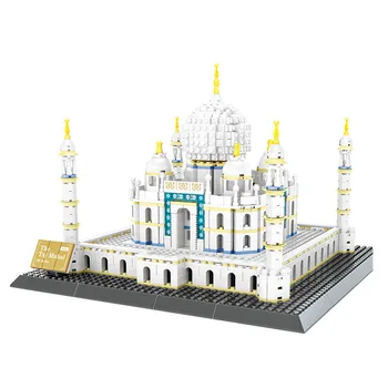 Wange 1505 kom. Taj Mahal Blok Svjetski Poznata Arhitektura Dijamant Gradivni Blokovi Veliki 36,8 cm 3D Model Za 5211 Cigle Igračke