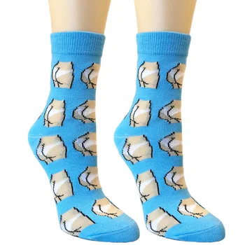 1 Par Ženskih Vesele Zabavne Čarape s osobnim po cijeloj površini 2021, Modni korejski Slatka Svakodnevne Čarape u stilu Харадзюку, Šarene Čarape Ulica