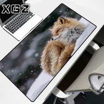 XGZ Gaming podloga Za Miša Sa Životinjskim Uzorkom Lisice Računalo Laptop Uredske Igre Pribor za Bežično Punjenje podloga Za Miša Stolni Mat