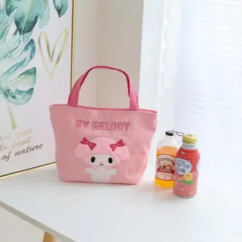Sanrio Mymelody Kuromi Purin Cinnamoroll Crtani Prijenosni Ručak-Box Bag Ins Velikog Kapaciteta Djevojka Srce Torbu Za Pohranu
