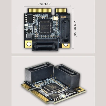Dodajte kartice Mini PCI-E PCI Express 2 lukama 3.0 SD Pretvarač Naknada za proširenje kontrolera multiplikatora SATA