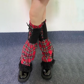 Y2k Lolita Draga Pokrivač Tajice Za Djevojčice Harajuku Korejski Trendi Ženski Duga Čarapa Jk Student Crne Čipke Cool Ulični Torbica Za Noge