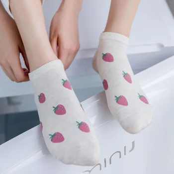 Čarape Ženske Čarape Crtani Film Japanski Slatka Pamuk Ljeto Tanak Odjeljak Fine Usta Korejski Brod Čarape Ljeto
