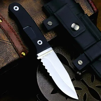 ABS crna olovka 440 Visoke tvrdoće Brušenje vanjski taktički Nož ravno sjeverne amerike Lovački nož za džungle