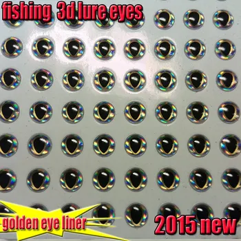New ribolov 3d mamac za oči zlatna olovka za oči riba oči veličina: 4 mm, 5 мм6 мм7 мм8 mm Broj: 200 kom./lot