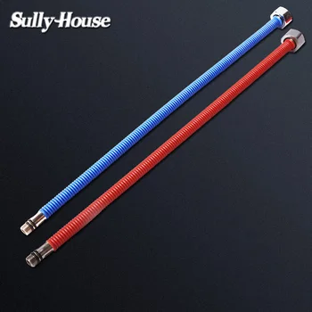 Sully House 304 SUS Crveno $Plava водопроводный crijevo od valovitog vodovod cijevi, fleksibilne spojne cijevi 1/2 