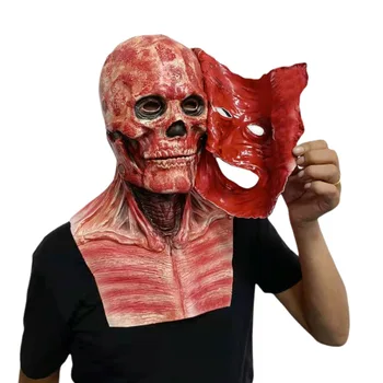 Halloween Horror Lubanju Maska Za Usta Pokretna Double-Layer Maska Jack Klaun Tajna Soba Escape Kuća Duhova Zombija Odijelo Duh