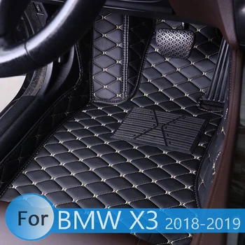 Auot Unutarnji Tepih Zaštitne Slušalice Auto-Stil Tepih Od Umjetne Kože Auto-Tepisi Za BMW X3 2018 2019