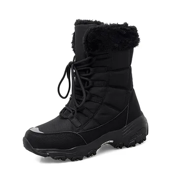 Nove Zimske ženske čizme, visoke kvalitete tople cipele, Udobne čizme čipka-up, ulica Vodootporan planinarske cipele, Veličina 36-42