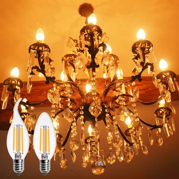 2 kom. Klasicni Edison Led Žarulje sa žarnom niti Žarulje Ac 220 Led Svijeća Žarulja E14 E27 C35 G45 A60 ST64 G80 G95 Vintage Ukrasiti Svjetlo