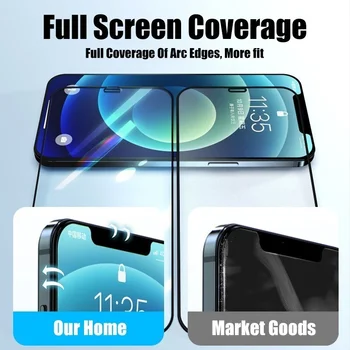 4 kom. Zaštitno Staklo punu pokrivenost za iPhone 13 11 12 Pro Max Zaštitna folija za ekran za iPhone X XS Max XR 13 Mini Glass