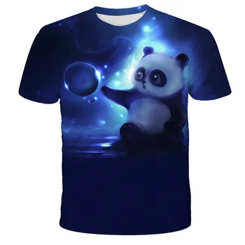 Nova majica s uzorkom Panda, dragim Životinjama, 3d ispis, muške i ženske dječje modne odjeće, prozračna lagana ljetna