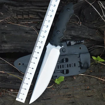 Besplatna dostava ručno kovanje kamp Oštro vanjski izravan nož obrambeni taktički nož za preživljavanje prijenosni lovački nož