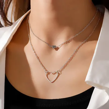 Jednostavna i fina mala ogrlica s privjesak u obliku srca Za Žene, Personaliziranu ogrlicu s početnim slovom, Šarmantan ime, Najverovatnije Dar, Pribor