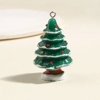 5 kom. Prekrasan 3D Luk Božićno Drvce Ovjes Smole Ukras Privjesak Za Dugmad Scrapbooking unikatni Nakit, Pribor
