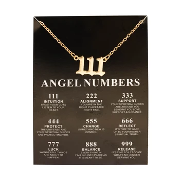 Modni nakit 111 222 333 444 555 666 888 777 999 Ogrlica sa brojem Anđela