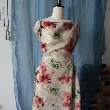 Visokokvalitetna prirodna čista tkanina rami Cvatu i bojenje boja krojenje haljina Materijal košulje