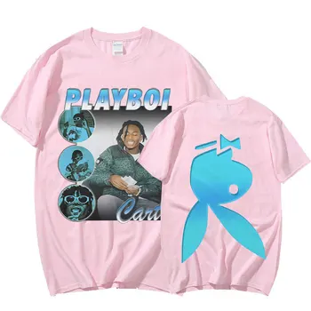 Playboi Carti t-Shirt s grafičkim po cijeloj površini Modni Trend Unisex Prevelike Majice Muške Rapper 2pac Hip-Hop Majice Kratki Rukav Majice