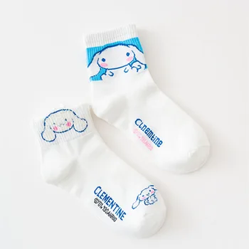Sanrio Kawaii Čarape Cinnamoroll Slatka Anime Studentski Meke Pamučne Čarape Crtani Prozračna Čarape-Cijevi Igračke Za Djevojčice Poklon Za Noć Vještica