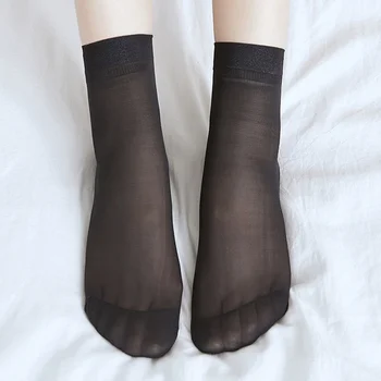 10 Pari Ženskih Čarapa, Ljetni ultra tanke Prozirne Čarape s Kristalima, Ženske Seksualne Elastične Svilenkasta Kratke Čarape, Sportske Čarape Za Joge