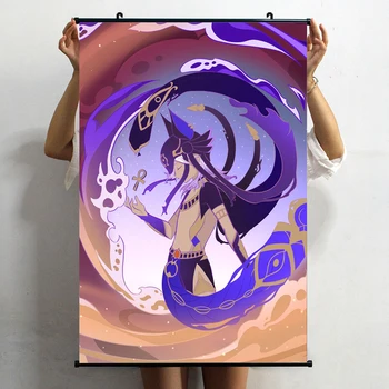 Igra Genshin Impact Cyno HD Zidni Pomicanje Roll Slikarstvo Plakat Rotirajući Slika je Poster Anime Cosplay Home Dekor Art Poklon
