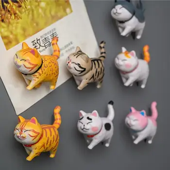 Slatka 3D Mačka Magnetska Tjestenina Hladnjak Tijesto Toplo Serija Kućni Ukras Kreativni Dar Životinje Naljepnice Na Hladnjak