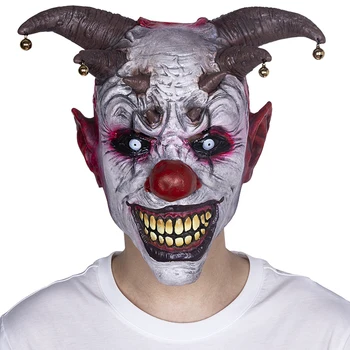 Halloween Zastrašujuće Maske Užas College Cosplay Klaun Lateks Maska Zvona Demon Klaun Realno Maska Je Full-Face