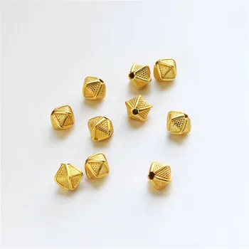 18-Karatno Zlatno pokriće perle-svjetla s dijamantima stan perle, konoplja, spot odvojeni perle narukvica i ogrlica DIY pribor za ruke