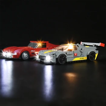 Komplet led rasvjeta Vonado za 76903 Corvette C8.R Race i 1968 C3 kit igračke modela, u obimu gradbeni blok