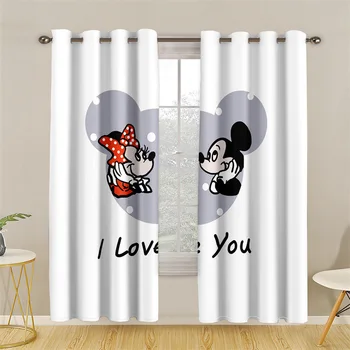 Glavna Spavaća Soba Dekor Zavjese Za Zamračivanje Disney Mickey Minnie Mouse Božić Ljeto Izolacija Guste Zavjese Za Prozore Sobe