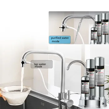 Kuhinja Filter Za Vodu Stola Za Pijenje Vode Sustav Za Filtriranje Filter Za Pročišćavanje Vode Od Nehrđajućeg Čelika 3 Faze Pročišćivač Vode
