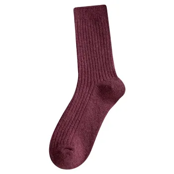 JT Kvalitetne čarape s riskirati, ženske čarape, Običan vunene čarape, ojačani tople čarape srednje dužine za ženske čarape