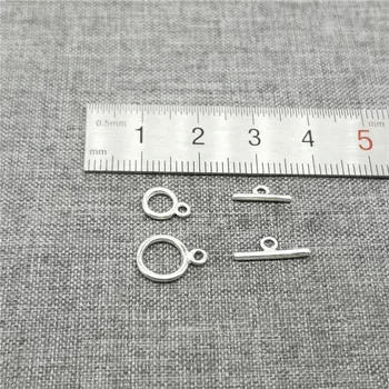 5 Kompleta male Kopče-тумблеров od 925 Sterling srebra za Ogrlica Narukvica Krug 6 mm 8 mm
