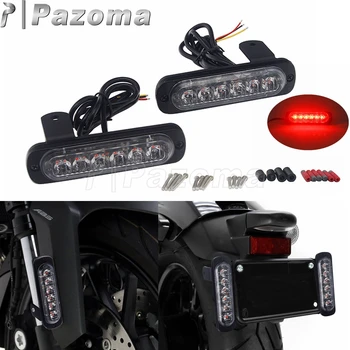 12 U IP67 Crveni Moto LED Pametan Stop-Signal Komplet Žarulja Dual B6 Registarskih Oznaka, Enduro Stop-Signal Za HONDA, Kawasaki, SUZUKI i YAMAHA