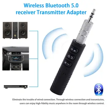 Bežični Prijemnik Blue-tooth 5,0 3,5 mm Adapter Bežični Prijemnik Auto Adapter AUX Komplet za Automobil Za PC Glazba MP3 Zvučnik Slušalice