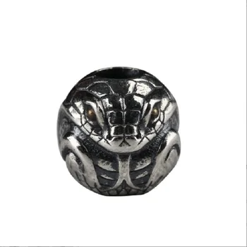 Ručni Rad 925 Sterling Silver Snake Perle, Stari Srebrni Bolja od Slobodnih Zrna DIY Punk Nakit Ostaci