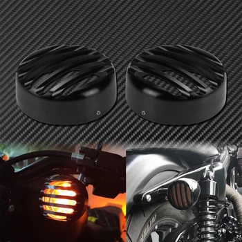 2xMotorcycle Prednji Stražnji Pokazivač Smjera Rešetka Oštrica Crni Poklopac Za Harley Sportster XL 1200 883 Iron Nightster 2016-2020