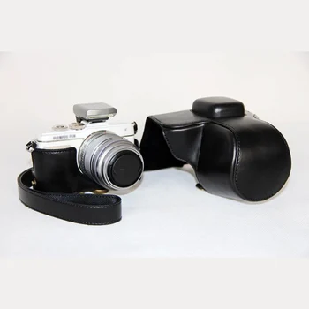 Torbica za fotoaparat od umjetne kože, torba-torba Za Olympus PEN E-PL3 EPL3 EPM1 E-PM1 14-42 mm objektiv s ramenom remen
