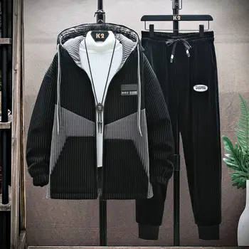 High-end jesensko-zimski modni вельветовый odijelo za odmor, muška koreanska verzija mladih kaput Baita, muško odijelo-dvojka