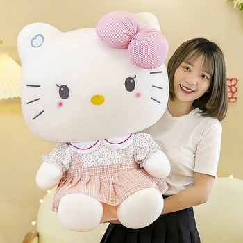 20-70 cm Velike Veličine Sanrio Hello Kitty Pliš Igračke Anime Periferija Film KT Mačka Kawaii Soba Dekor Plišane Lutke Božićni Poklon Za Bebu